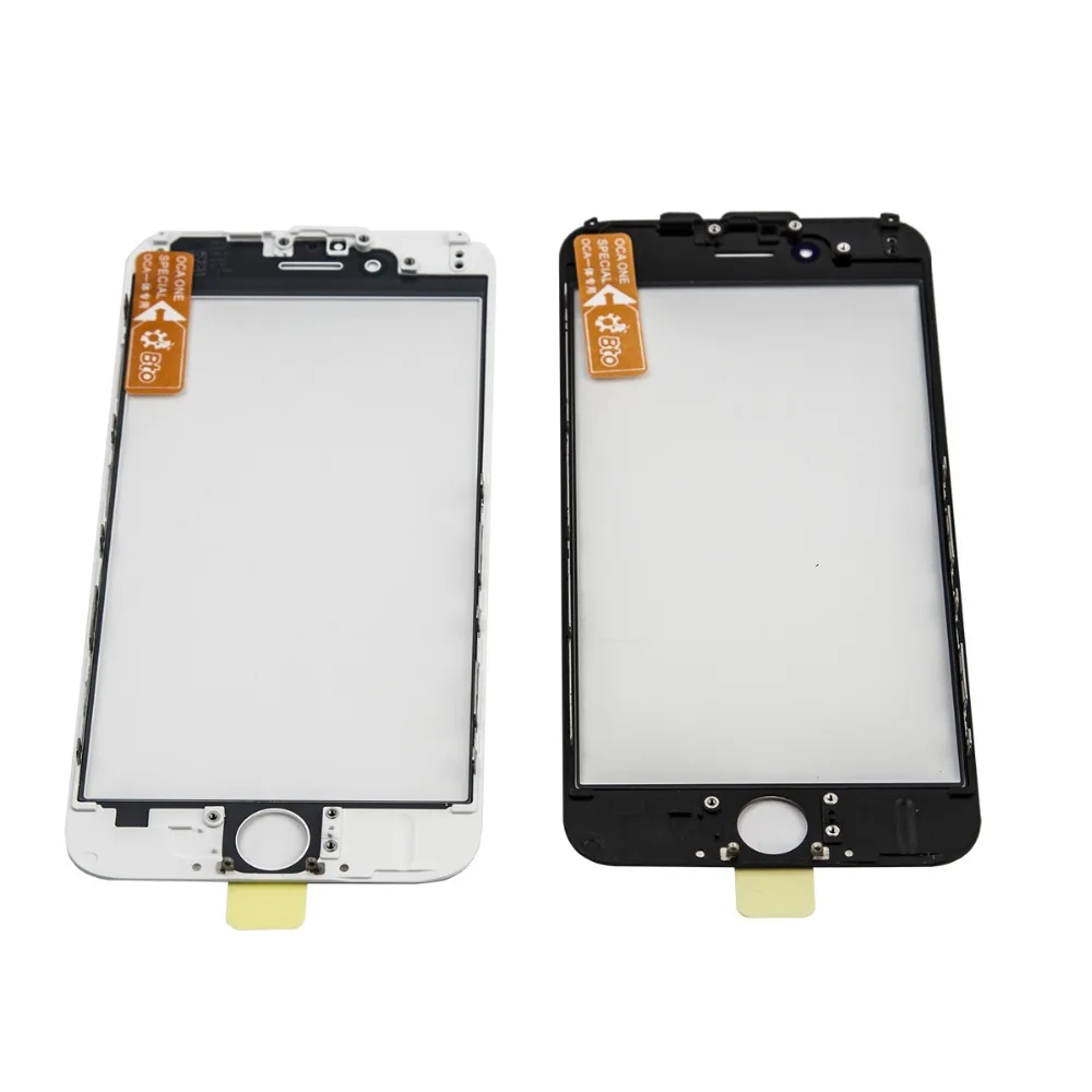 Запасные части для iPhone 5, 5S, 6, 6 S plus, 7 plus, 8 Plus, сенсорный ЖК-экран, стеклянная рамка+ горячая клеевая рамка+ OCA
