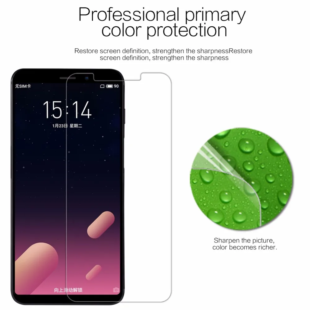 2 шт./лот Meizu M6S Защитная пленка для экрана NILLKIN прозрачная глянцевая в розничной