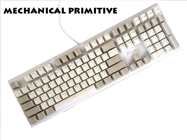 MP PBT 108 клавиши прозрачная подсветка ретро белый и серый OEM высокие Cherry MX