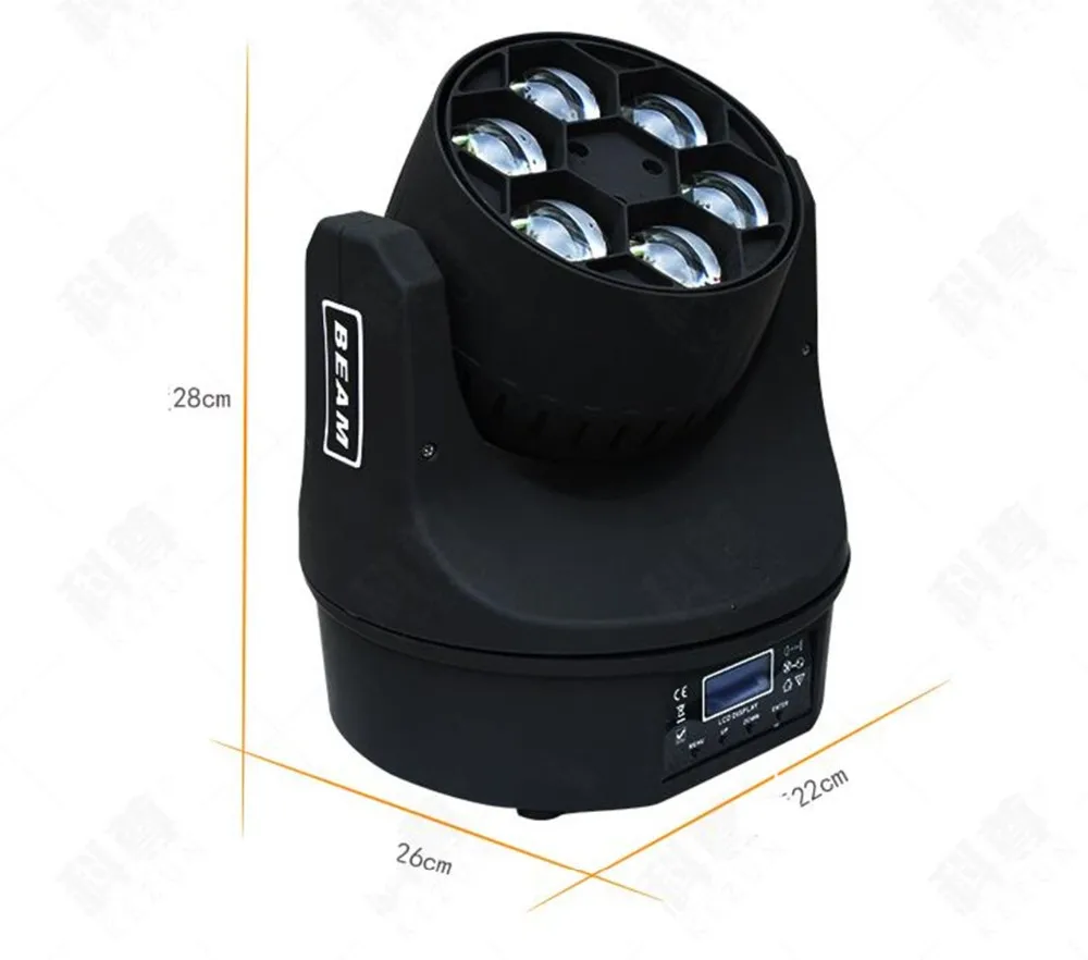 6X15 Вт RGBW 4в1 Led Bee Eyes луч движущаяся голова светильник DMX сценический светильник Диммер 10/15 каналов