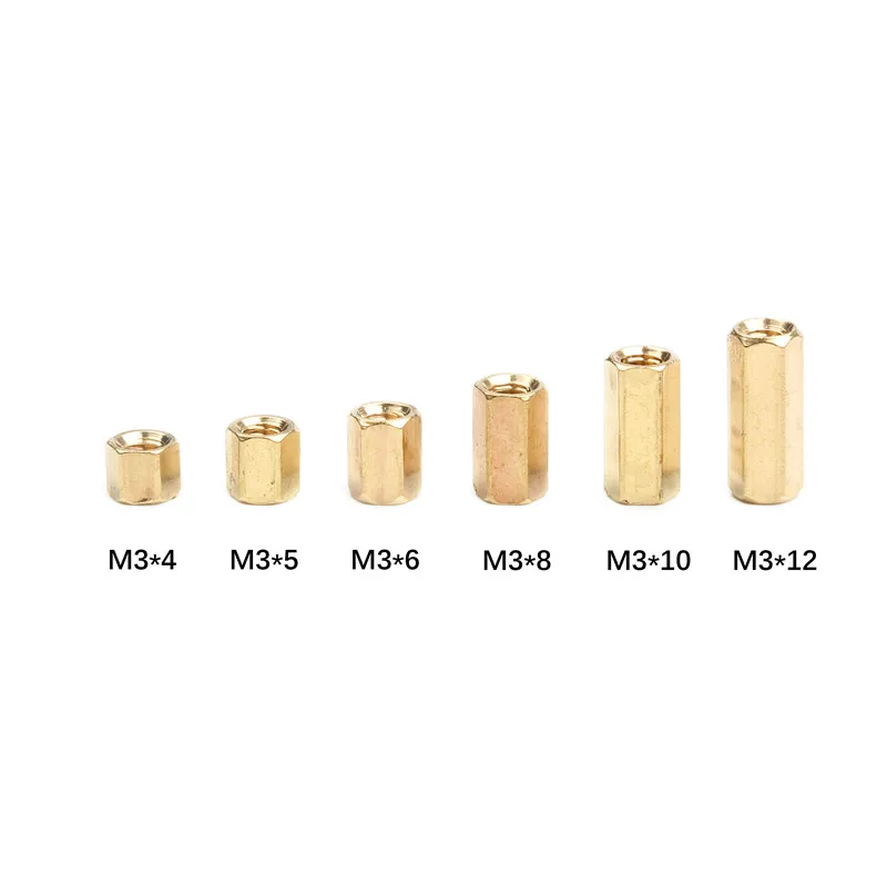 50Pcs/lot M3 Screw M3*L Female Hex Head Brass Spacing Screws Threaded Pillar PCB Computer PC Motherboard Standoff Spacer | Обустройство