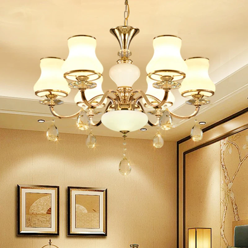 Современные светодиодные золотые хрустальные люстры de cristal для гостиной
