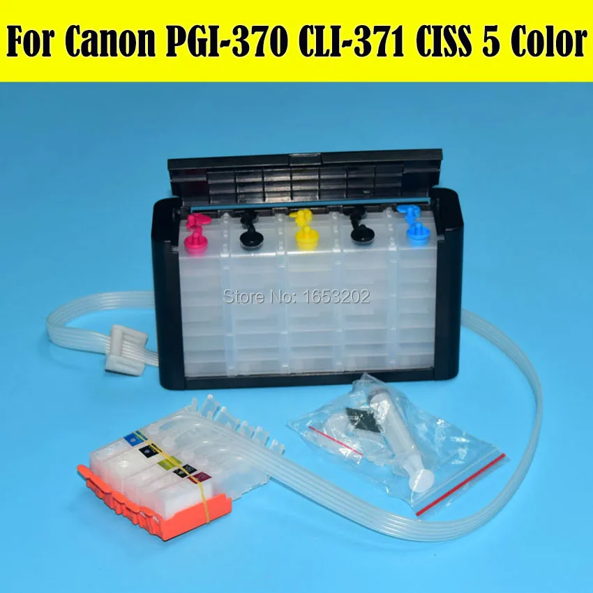 5 цветов/комплект система СНПЧ PGI370 CLI371 подачи чернил для Canon MG5730 370 371 зеркальные с