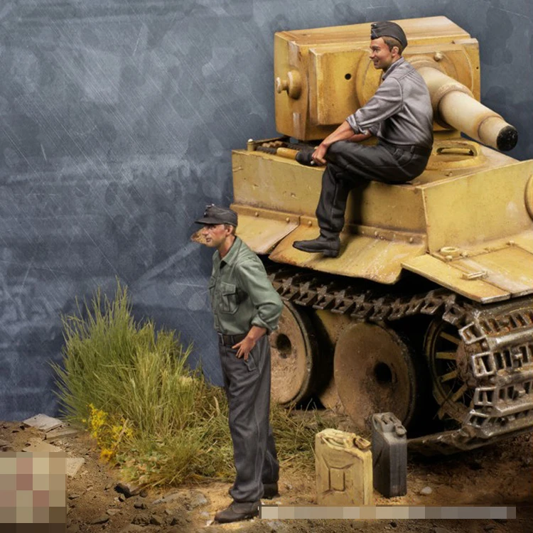 1/35 OPERATION ZITADELLE 2 солдата с костюмами для танков военная тема полимерная модель GK