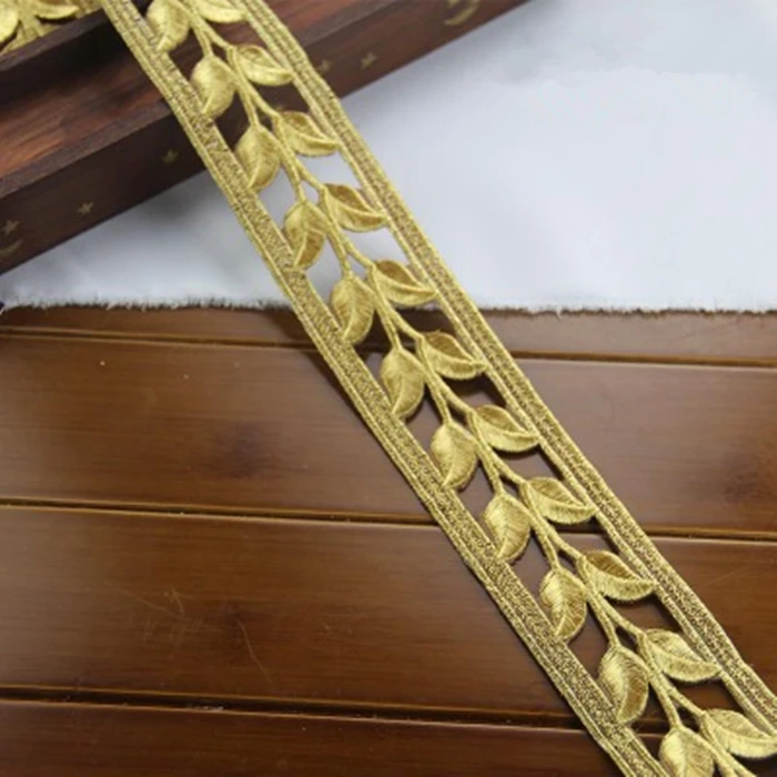 Золотые и серебряные листья вышитые украшения для дома занавески сценическая