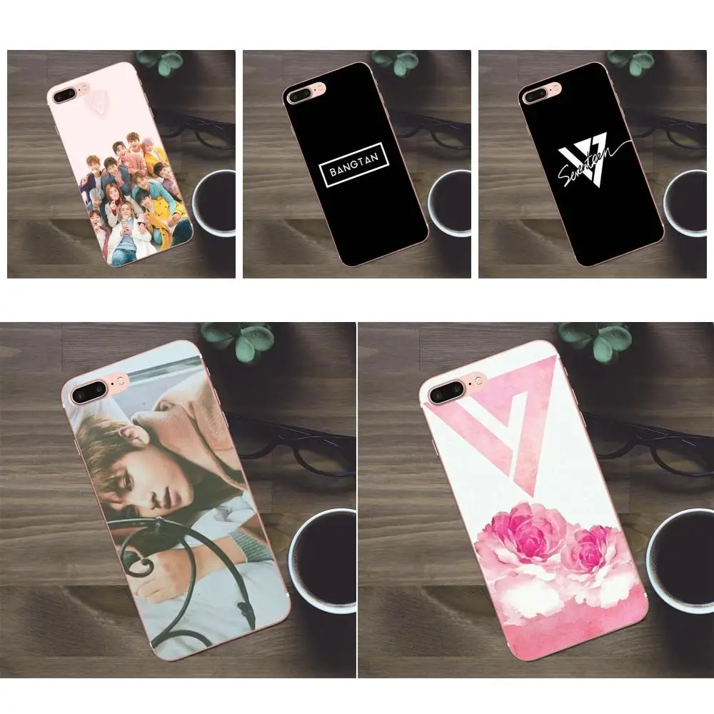 Bixedx для Huawei G8 Honor 5C 5X6 6X7 8 9 Y5II Mate P7 P8 P9 P10 P20 Lite Plus 2017 TPU оболочка Kpop Seventeen Логотип