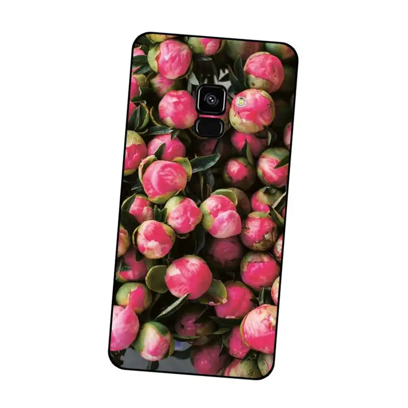 N306 Delicate Flower Black Silicone Case Cover For Samsung Galaxy J2 J3 J4 J5 J6 J7 J8 Pro Plus Prime 2018 2017 |