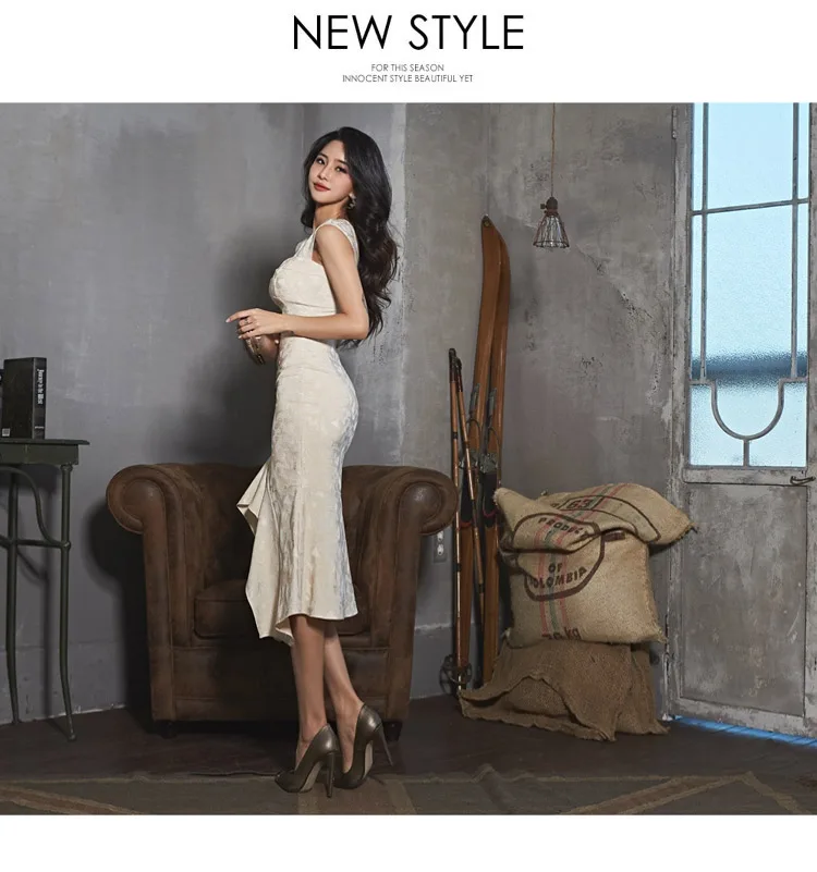 Жаккардовый Спагетти ремень сексуальные топы без бретелек + Сплит оборки миди