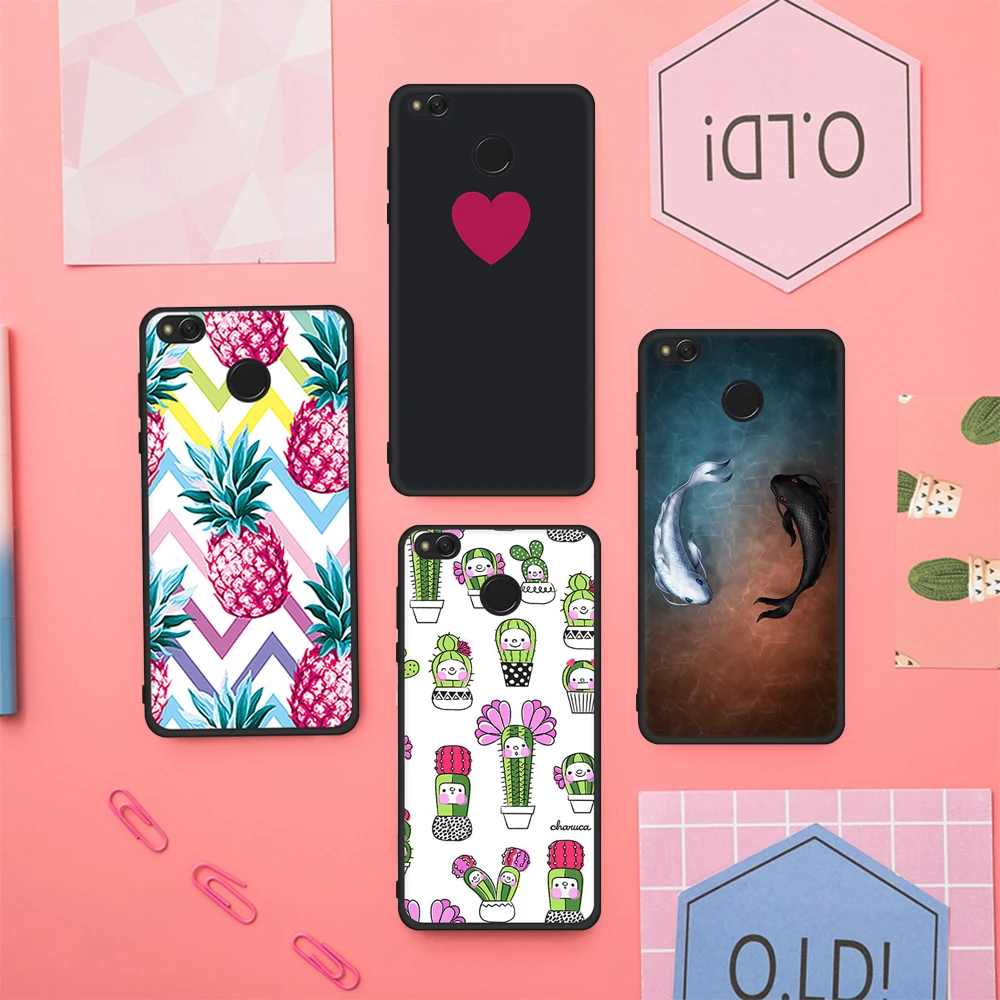 Rose Printing Heart Patterned Case For Xiaomi Redmi 6A 4A 6 4X 5 5A Plus 6Pro Lovely Cat Fish Space Pattern Back Cover TPU Cases |