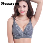 Женские кружевные бюстгальтеры с цветочным рисунком, розовые бюстгальтеры с бантом, чашка C D E, кружевное нижнее белье для женщин, бюстгальтер большого размера 34 36 38 40 42 44
