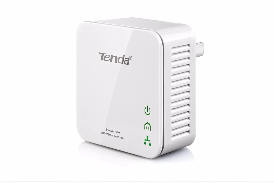 1 шт. Tenda P202 200 Мбит/с Powerline Ethernet адаптер, PLC Адаптер, совместимый с беспроводным Wi-Fi роутером, IPTV, Homeplug AV