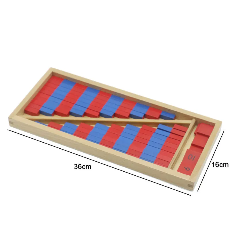 Деревянный Монтессори номер палка семейная версия Детский сад красный синий
