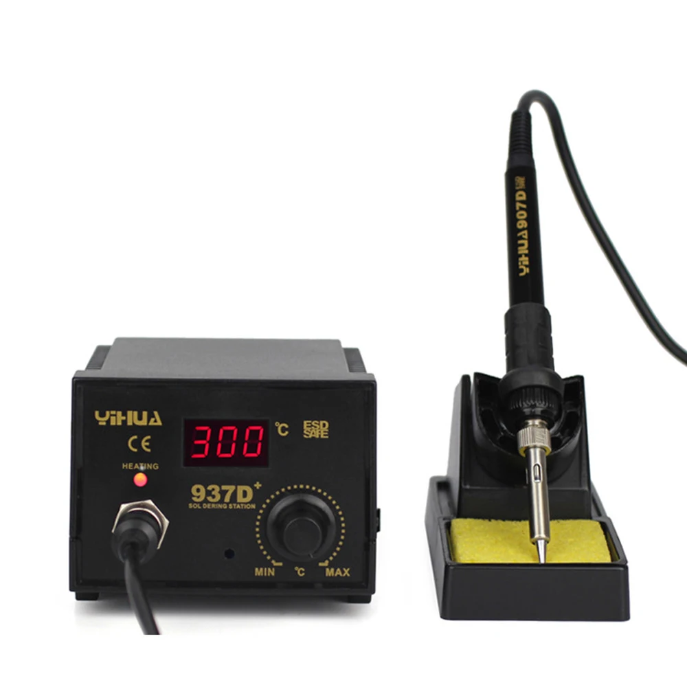 YIHUA 937D+ паяльник станция сварочный инструмент 110 В/220 В 60 Вт постоянная температура Антистатическая паяльная станция паяльник инструмент
