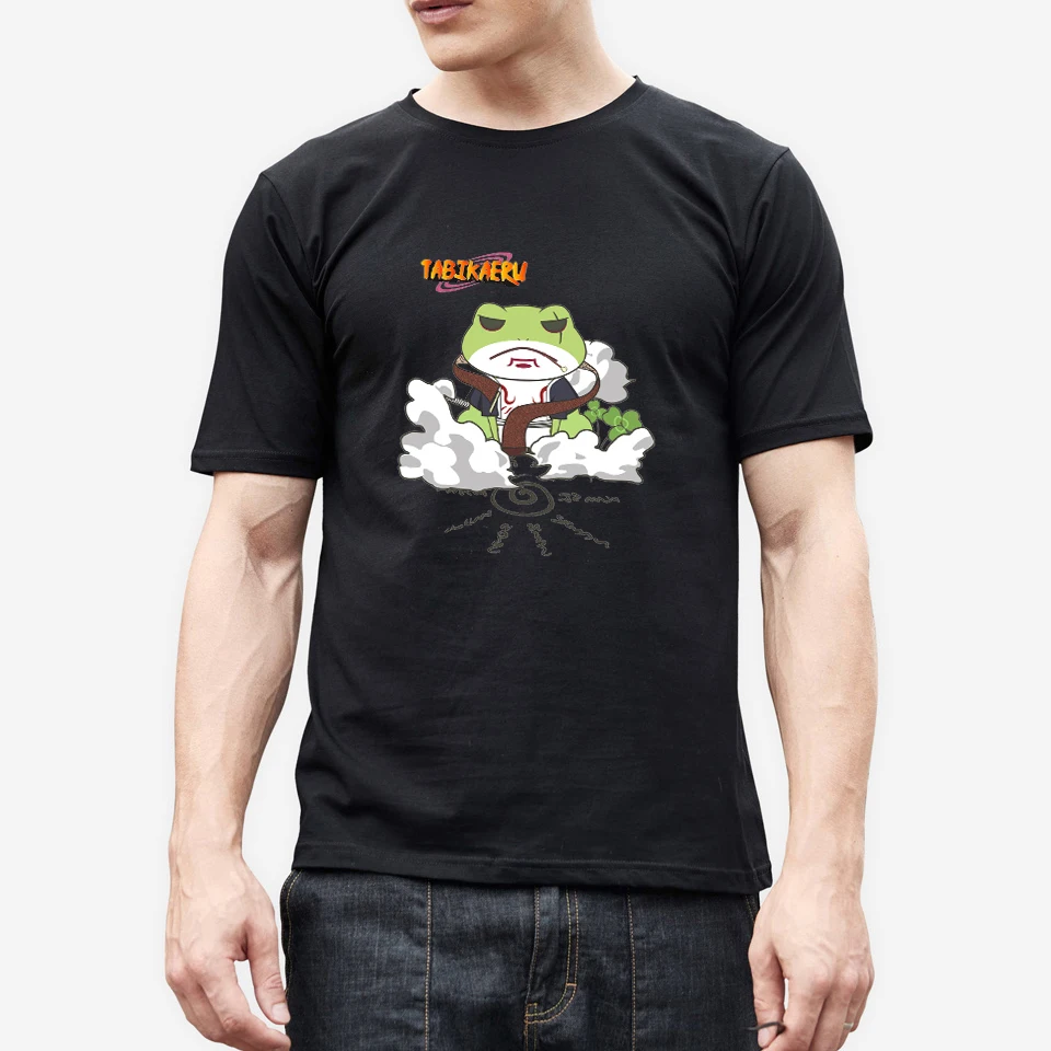 2018 NARUTO Frog Anime Short Sleeve T shirt Men/Women Funny Tshirts Cotton hip hop Men Summer tee homme Cool Top Tees | Мужская одежда