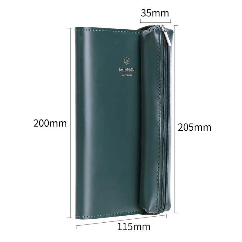 Deli SZ600 PU ноутбук записная книжка ручная записная книжка с ручкой коробка коричневый зеленый цвета дополнительно 205x155 мм