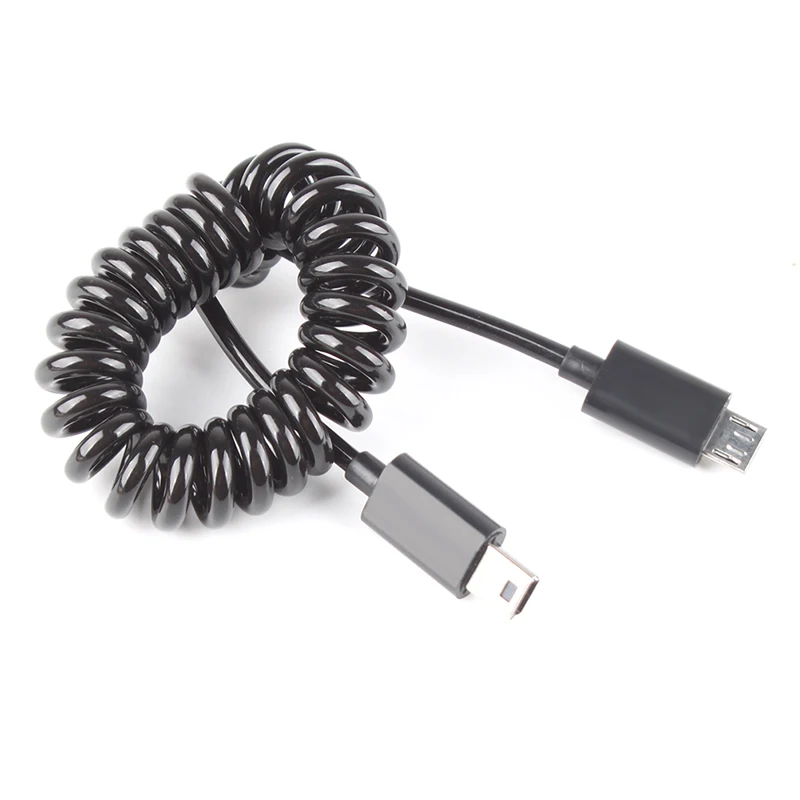 3 фута 1 м пружина Спиральный Micro USB B к Mini 5 Pin Мужской адаптер спиральный кабель
