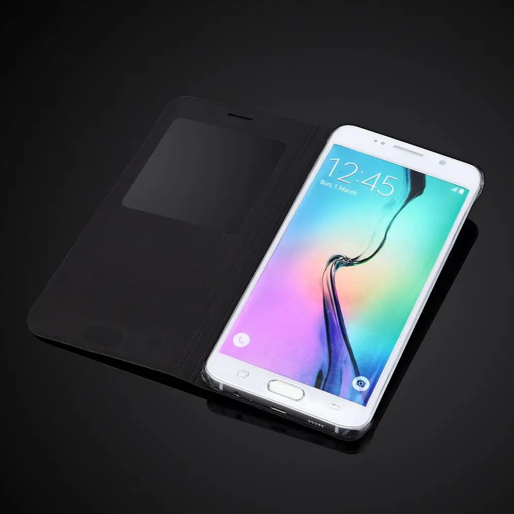 Роскошный Ультратонкий флип-чехол из искусственной кожи для Samsung Galaxy S6 Edge Plus 5 7