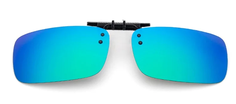 Blue Green 1 шт. поляризованные очки для рыбалки, линзы с зажимом для просмотра рыбы, поплавок, солнцезащитные очки Auti-UV, зажимы ночного видения для рыбалки, вождения, пеших прогулок - Цвет: Blue Green