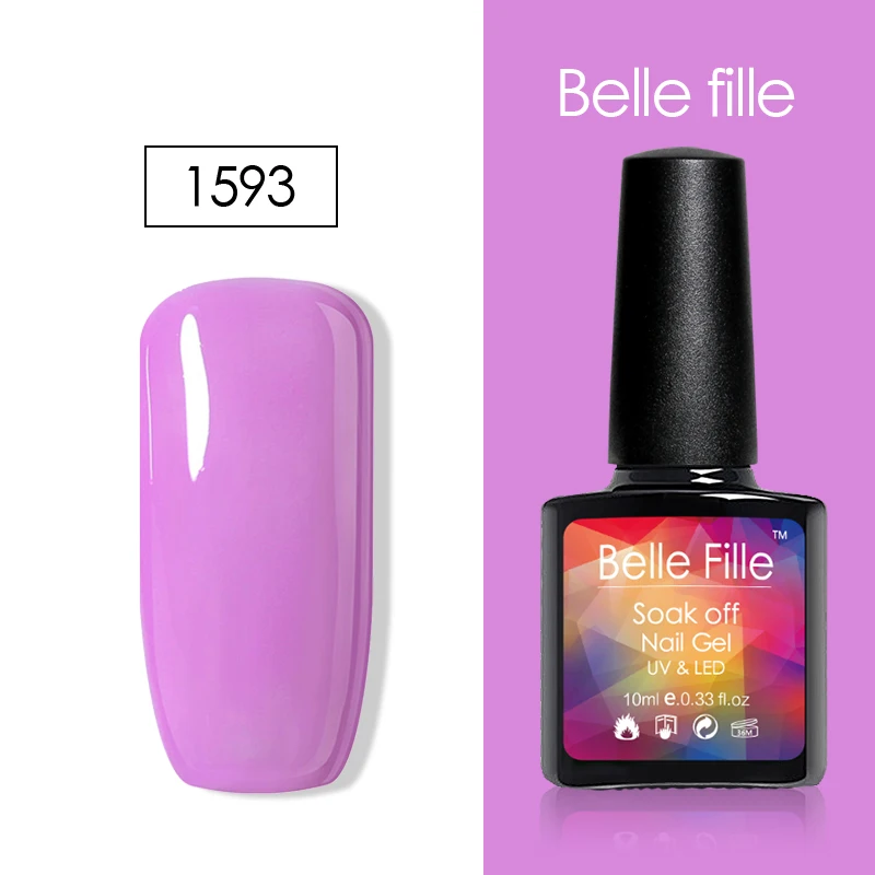 Belle FILLE УФ светодиодный Гель лак для ногтей! полупостоянная ногтей с блестками