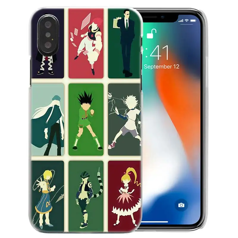 06 Чехол Hisoka Hunter Аниме для iPhone XS Max XR X или 10 6 6S 7 7S 8 Plus 5S SE 5 4S 4 5C Жесткий прозрачный пластиковый PC Coque Cover 11 Pro - Цвет: 06