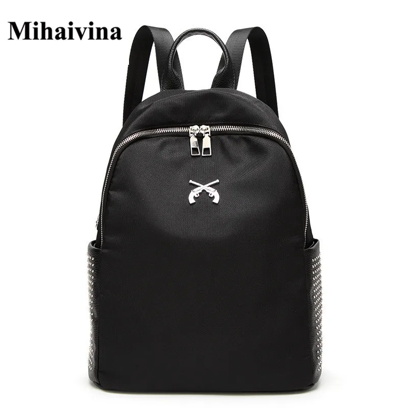 Женские рюкзаки рюкзак из ткани Оксфорд с заклепками женские модные