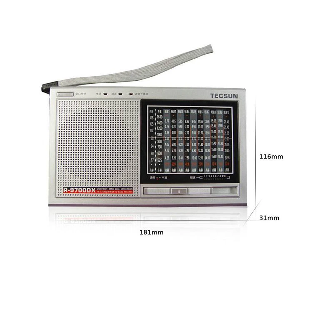 TECSUN R-9700DX Fm радио оригинальная гарантия SW/MW Высокая чувствительность World Band радиоприемник с динамиком портативное радио