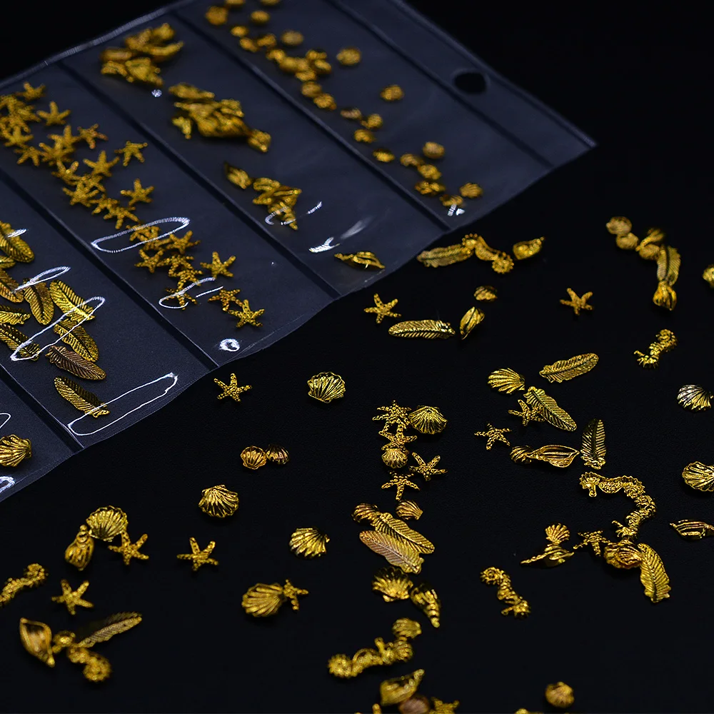 1 упаковка золотистые/Серебристые Металлические блестящие заклепки смешанный