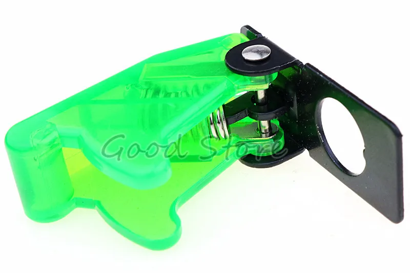 Transparent green 1 шт. Авто Лодка Грузовик с подсветкой Led тумблер безопасности самолета откидная крышка защита красный синий зеленый желтый белый - Цвет: Transparent green