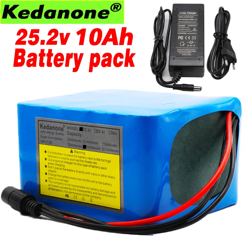 24V 10Ah 6S5P 18650 литий-ионный аккумулятор 25,2 v 10000mAh Электрический велосипед мопед/Электрический/комплект литий-ионный батарей+ 2A зарядное устройство