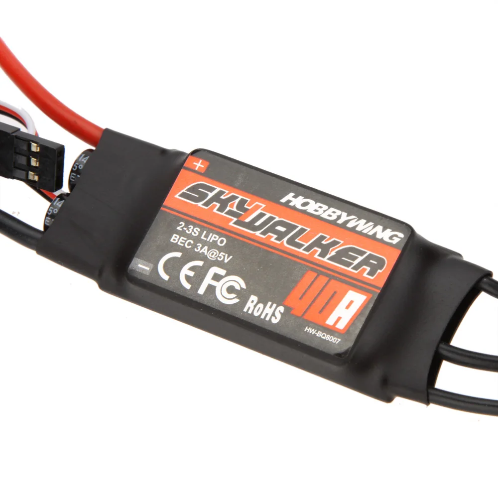 Горячая продажа оригинальный SkyWalker 40A бесщеточный ESC контроллер скорости с BEC|esc for