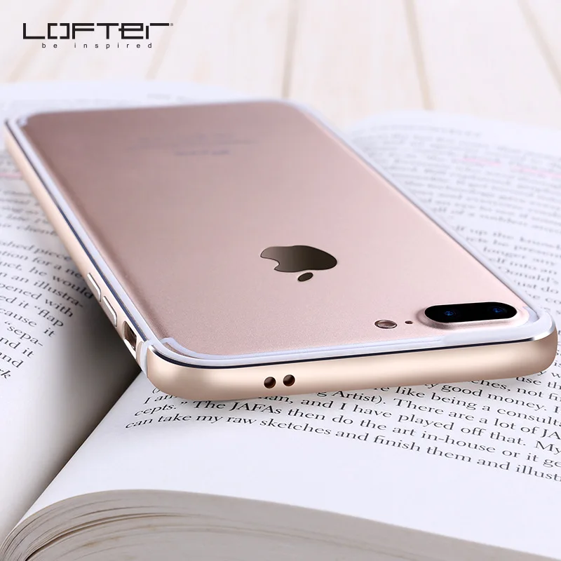 gold Алюминиевый металлический бампер для iPhone 7 7 Plus, тонкая рамка, чехол для телефона, полная защита, покрытие из сплава, Ультратонкий чехол, Capinha для Apple - Цвет: gold