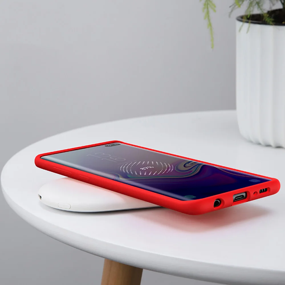 For Samsung S10 case silicone back cover galaxy plus note9 hard phone Full protective luxury S9plus 100% original |