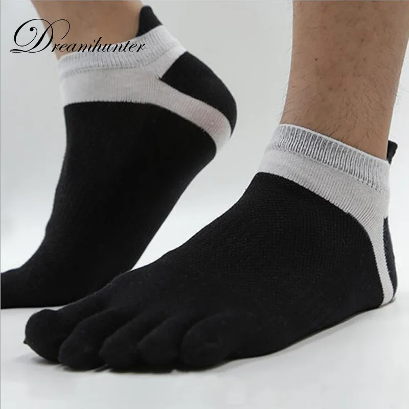 Мужские Весна Лето хлопковые носки в сетку мужские с отдельными пятью пальцами