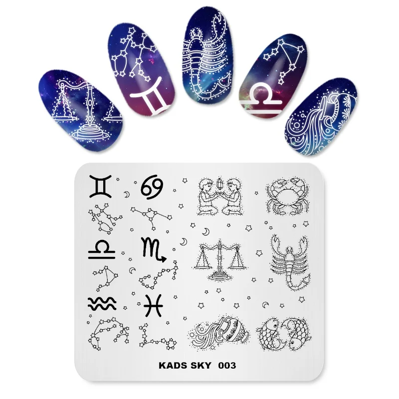 Rolabling Sky Constellation Twins Libra Crab Pisces Scorpio Aquarius шаблоны Сделай Сам изображение маникюрная