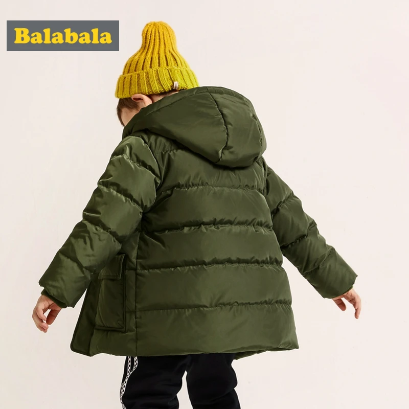 Balabala Toddler Boy Lighweight Down Jacket with Applique Children Kid Hooded Puffer Zip Polyester Lined Ribbed Cuff |