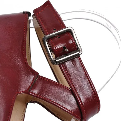 Популярные осенние женские винтажные туфли PXELENA 2017 на высоком массивном блочном