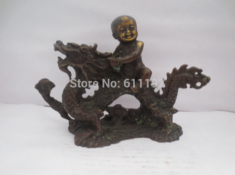 Народное искусство Коллекционная китайская ручная резная скульптура дракона и
