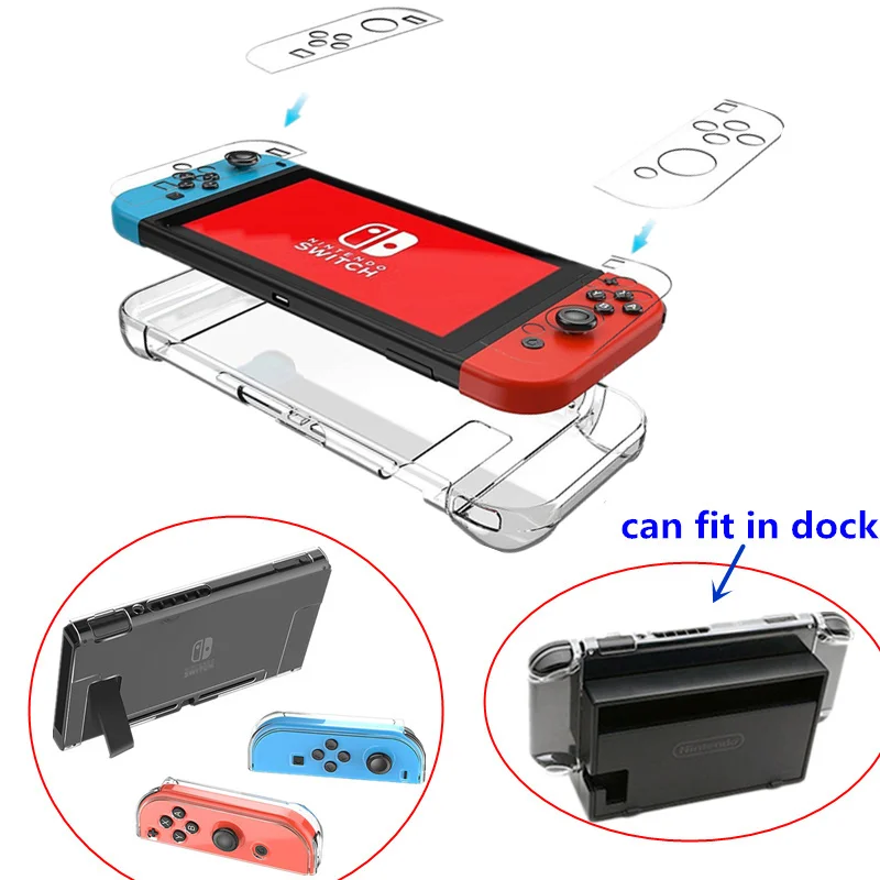 Прозрачный прозрачный защитный чехол для Nintendo Switch Ультратонкий из поликарбоната