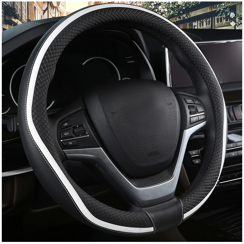 HuiER чехол рулевого колеса автомобиля 6 цветов искусственная кожа оплетка на руль