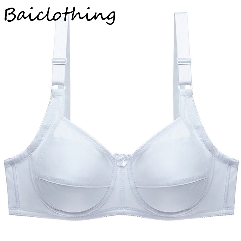 Женский бюстгальтер на косточках BAICLOTHING регулируемый однотонный размера плюс с