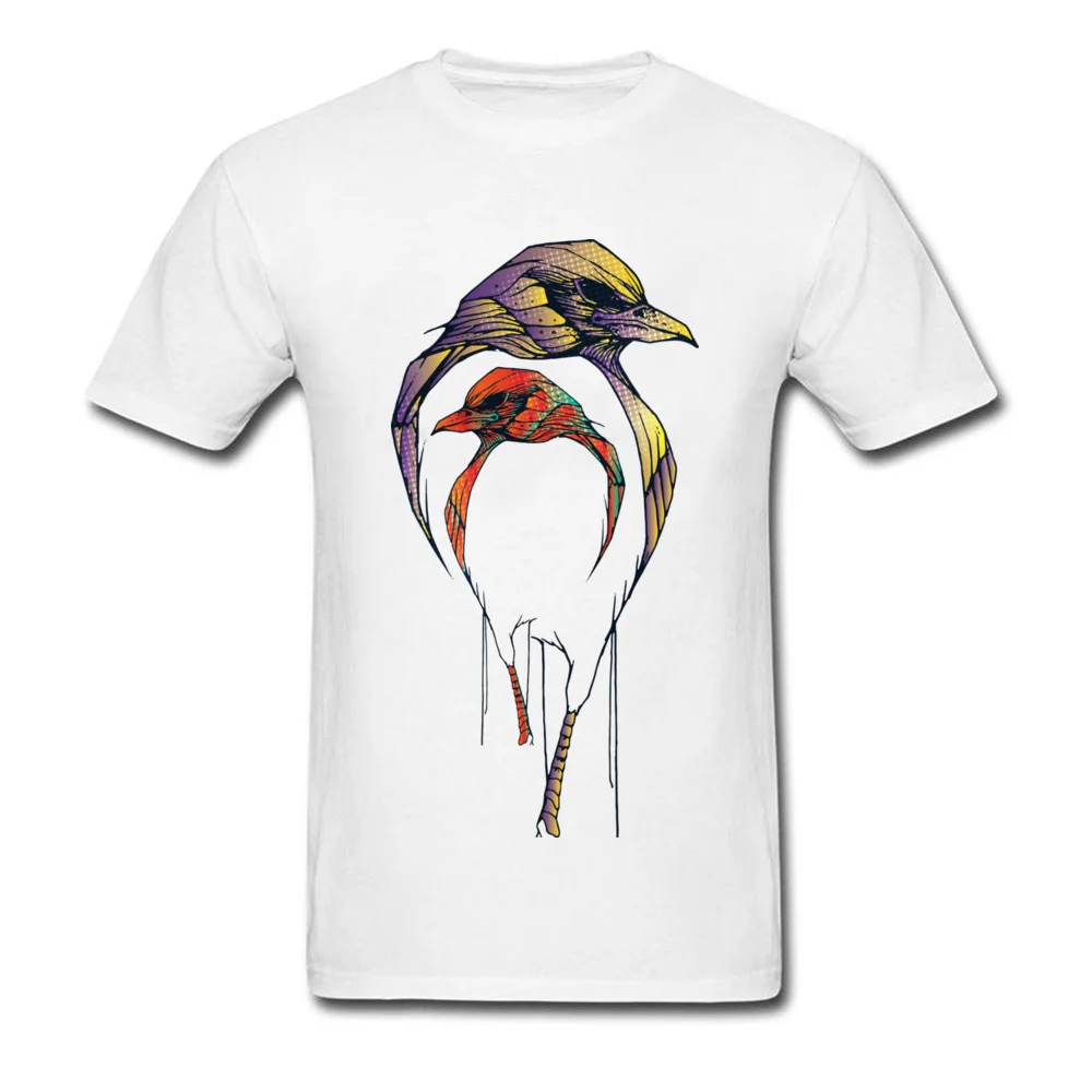 Любовь Птицы Новинка 2018 художественный дизайн мужская футболка с коротким