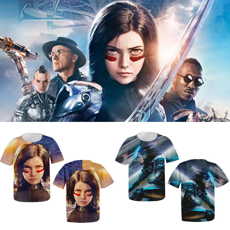 Новинка хит продаж фильм Alita: Battle Angel 3D мужская футболка с рисунком/женская