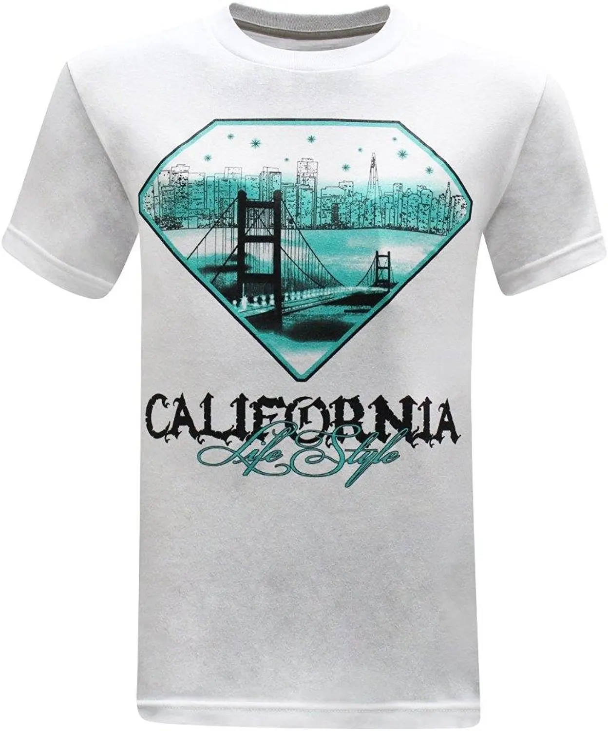 Мужская футболка из хлопка California Registry Lifestyle мужская приталенная высокого