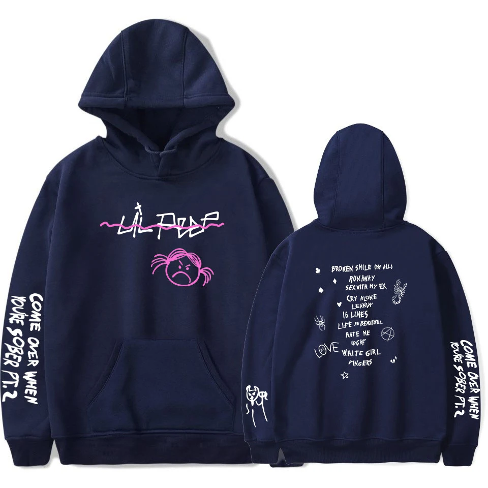 Толстовка с принтом HELLBOY Lil peep для мужчин и женщин свитшот от известного рэпера