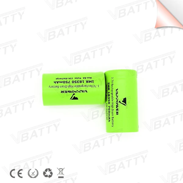 Бесплатная доставка Для Vappower IMR 18350 Аккумулятор 750mah 15A 3 7 V литий ионный