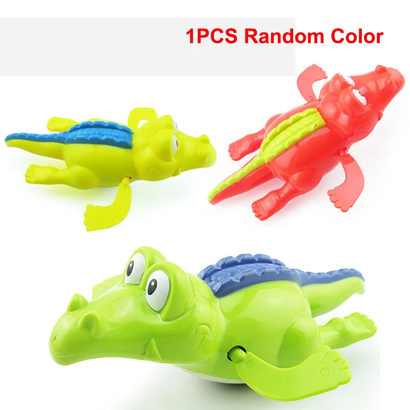 Crocodile Random 1 шт. игрушки для купания черепаха дельфин детский душ Детский Ветер вверх плавать играть игрушка плавание ming бассейн аксессуары детские игры в воде случайный цвет - Цвет: Crocodile Random