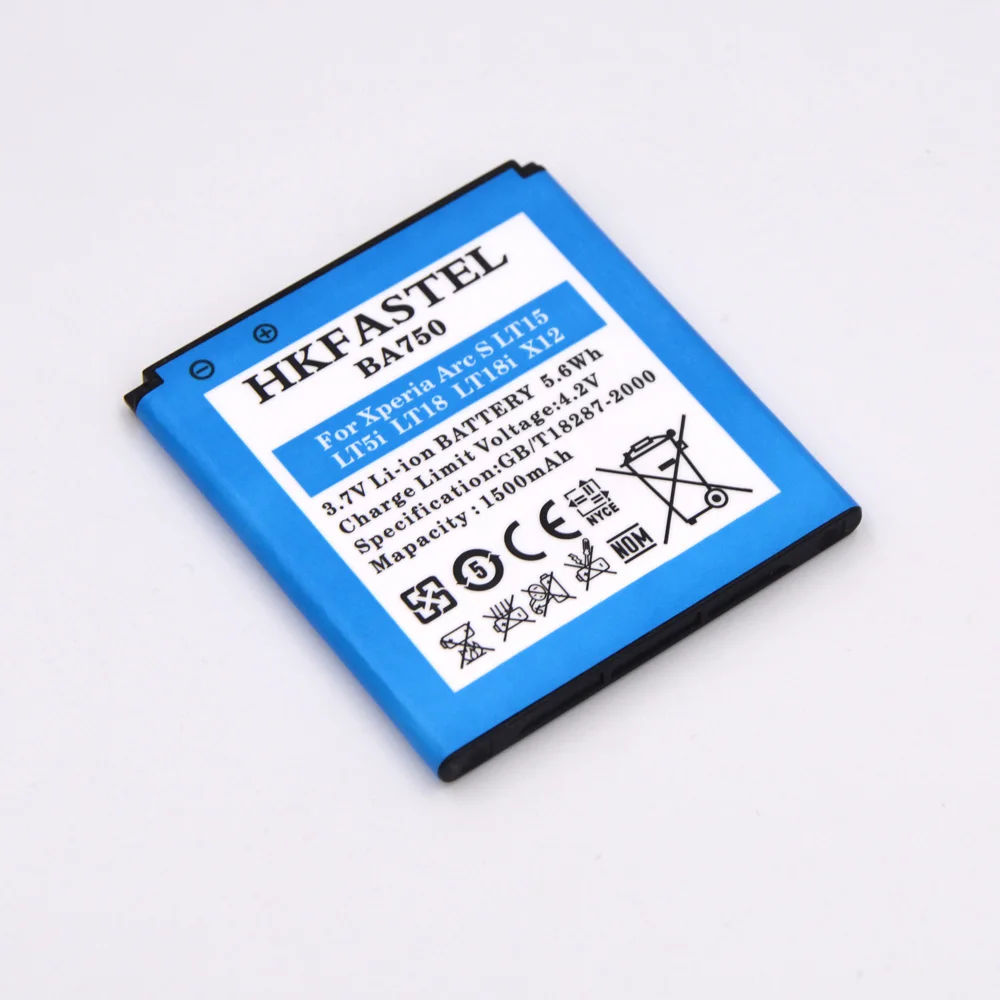 Hkfatel Новый BA750 литий ионный аккумулятор мобильного телефона для sony Ericsson Xperia Arc