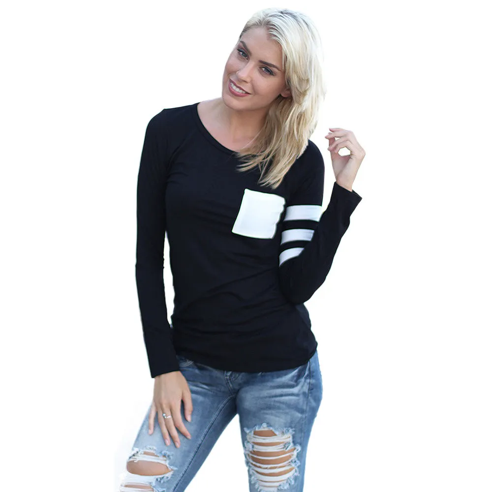 Женская хлопковая блузка с длинным рукавом и круглым вырезом батальных размеров