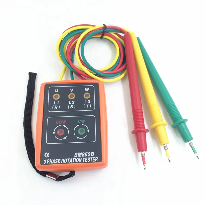 SM852B 3 фазный измеритель последовательности поворотный тестер индикатор