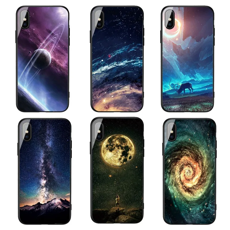Чехол из закаленного стекла для Xiaomi Mi A2 Lite A1 Роскошный чехол задней панели